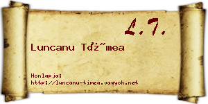 Luncanu Tímea névjegykártya